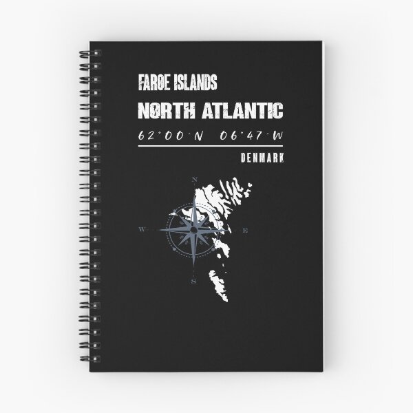 Item preview, Faroe Islands Map With Coordinates In The North designed and sold by sbachstroem.