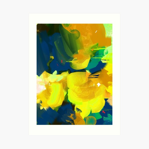 Summer #Abstract #Flowers Art Print