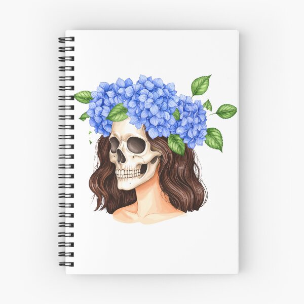 Item preview, SKULL WITH HYDRANGEA WREATH designed and sold by cubiask.