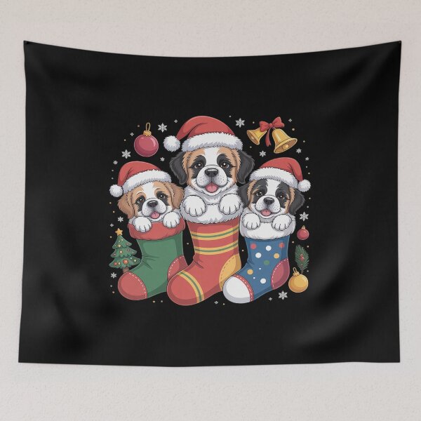 Item preview, Bernedoodle Dog in Christmas Xmas designed and sold by FranzFriesen.