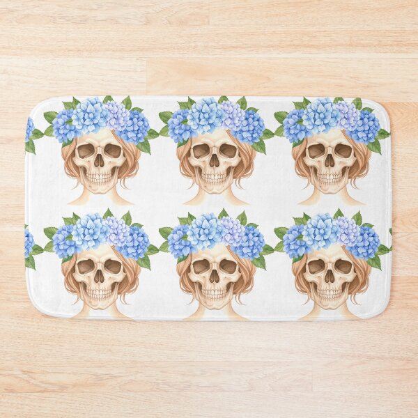Item preview, SKULL WITH HYDRANGEA WREATH designed and sold by cubiask.