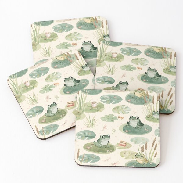 Item preview, Frog Pond Picnic – Whimsical Cottagecore Pattern designed and sold by Deezyned.
