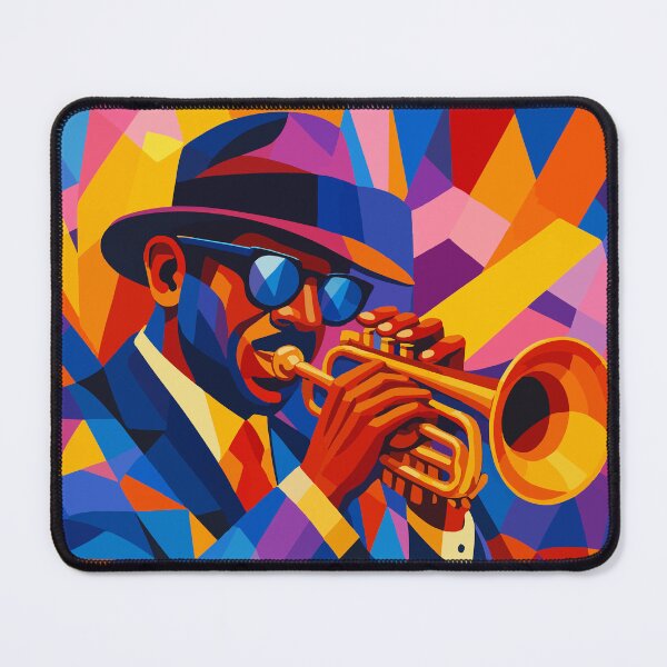 Item preview, Colorful Jazz Trumpet Player Pop Art designed and sold by -DEEWOLF-.