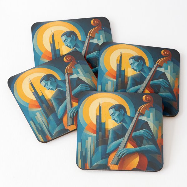 Item preview, Abstract Upright Bass Jazz Musician designed and sold by -DEEWOLF-.
