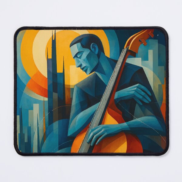 Item preview, Abstract Upright Bass Jazz Musician designed and sold by -DEEWOLF-.