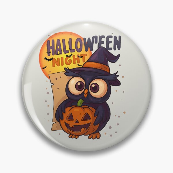 Aperçu de l'œuvre Hibou de nuit d'Halloween avec citrouille créée et vendue par SilentMaple.