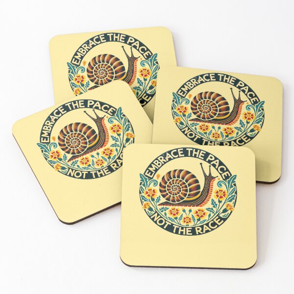 Item preview, Embrace the Pace Not the Race – Slow Living Snail Design designed and sold by FrictionMaxxing.