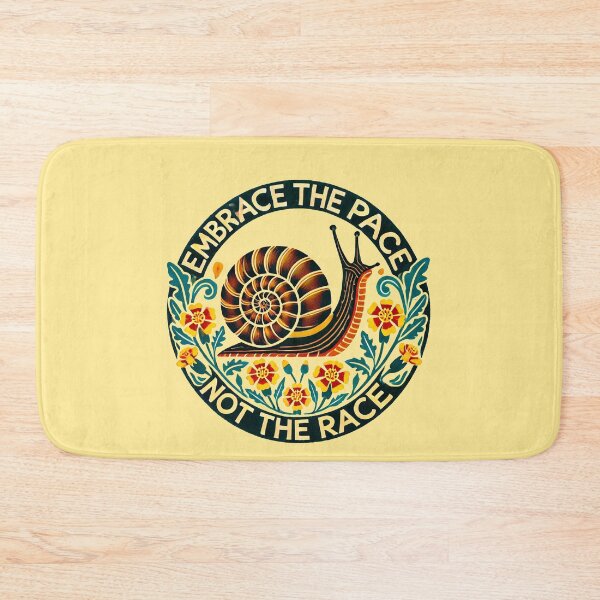 Item preview, Embrace the Pace Not the Race – Slow Living Snail Design designed and sold by FrictionMaxxing.