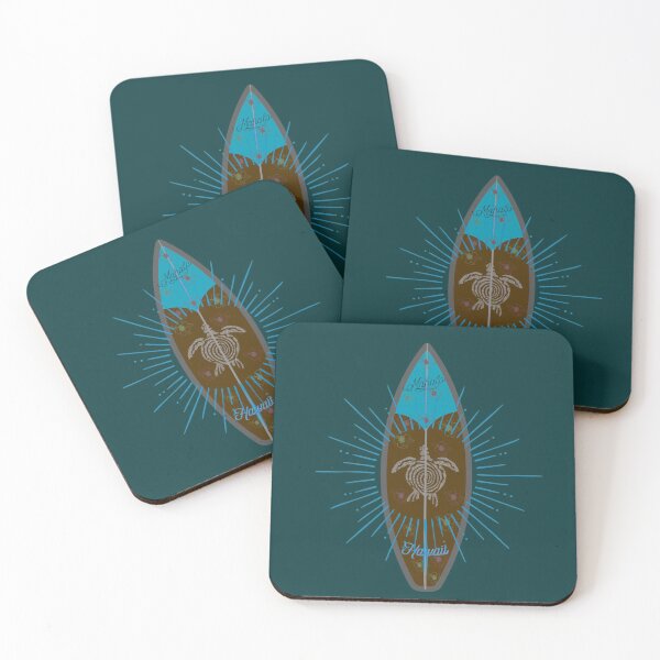 Item preview, Mahalo Hawaii Surfboard Turtle Design designed and sold by 8Q8 Style.
