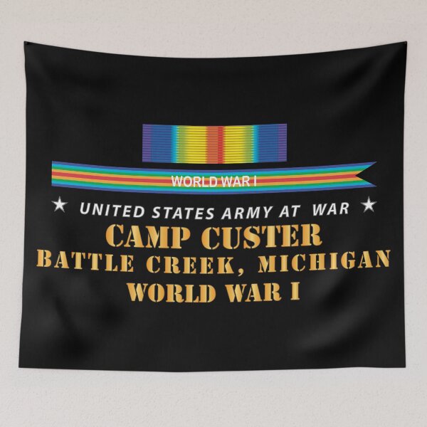Item preview, Army - Camp Custer, Battle Creek, MI w SVC WWI X 300 designed and sold by Military Insignia Products.