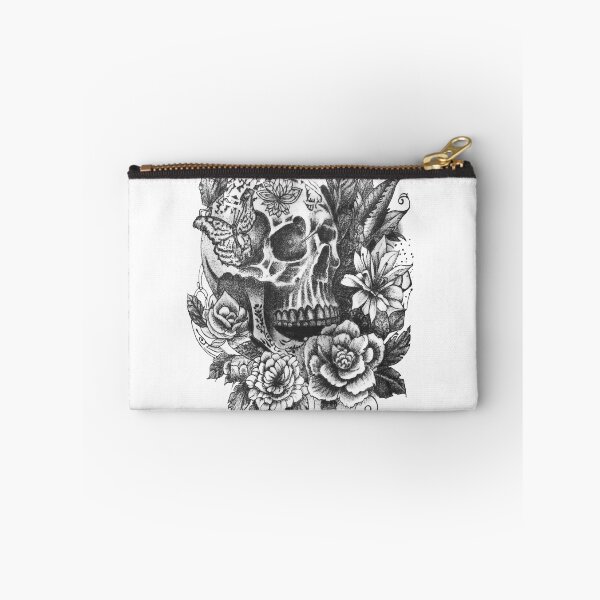 Item preview, Floral skull, butterfly & flowers  designed and sold by TheTattooGuy.