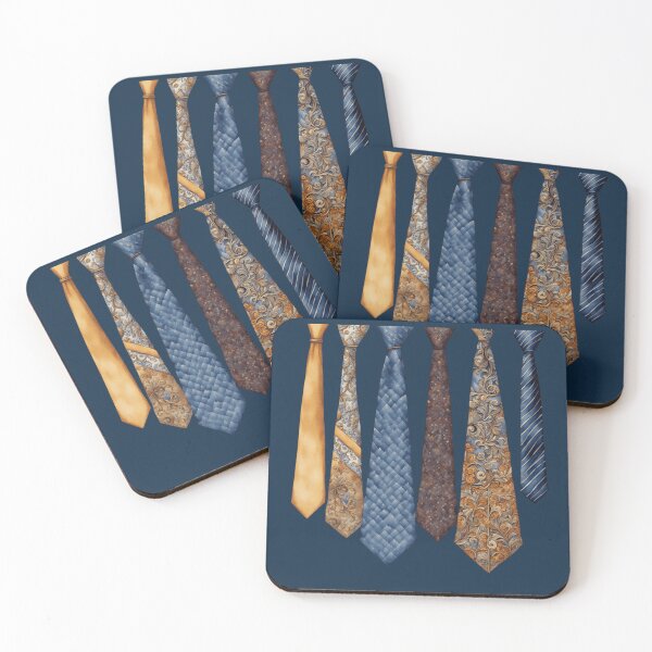 Item preview, Colorful Vintage Tie Illustration Pattern | Vintage Aesthetic | Blue Background designed and sold by UnhingedBird.