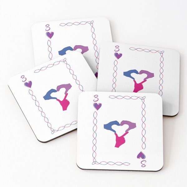 Item preview, 3 of Hearts, bisexual colors designed and sold by EBParsley.
