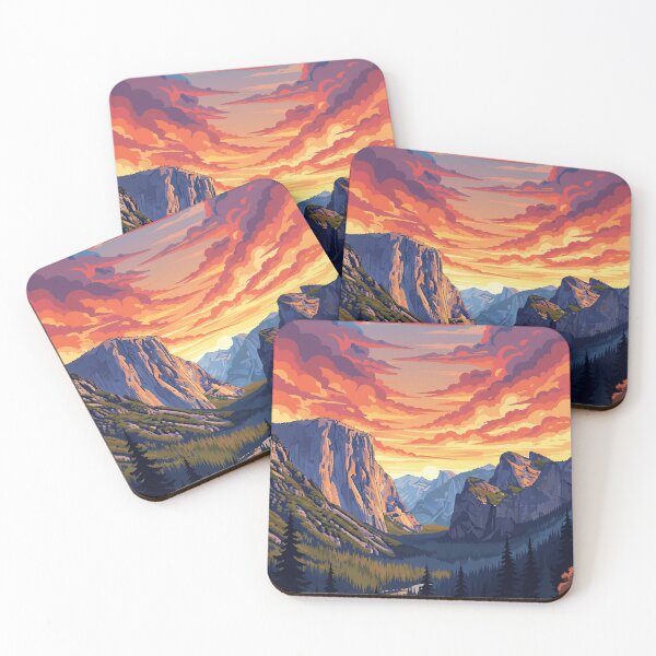 Artikelvorschau, Yosemite Valley zur Goldenen Stunde entworfen und verkauft von VectorThread.