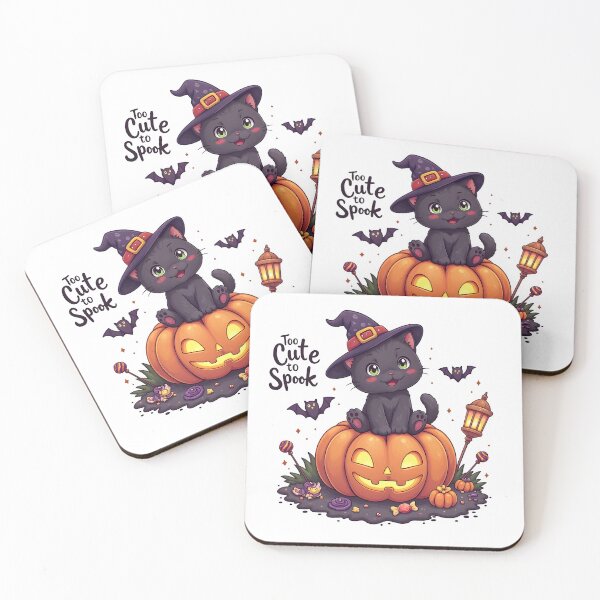 Item preview, Spooky kawaii kitten designed and sold by Artomera.