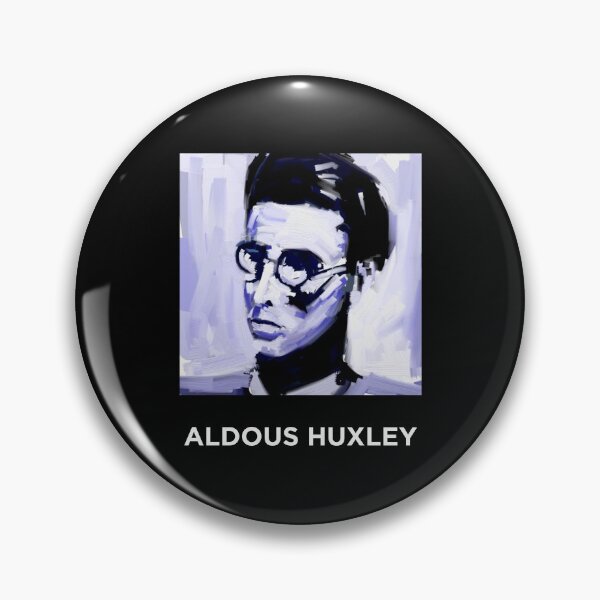 Item preview, Aldous Huxley portrait - dark background designed and sold by Half Serious.