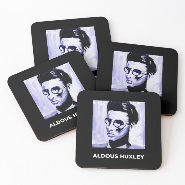 Item preview, Aldous Huxley portrait - dark background designed and sold by Half Serious.