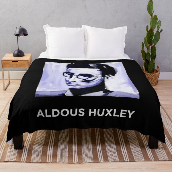 Item preview, Aldous Huxley portrait - dark background designed and sold by Half Serious.