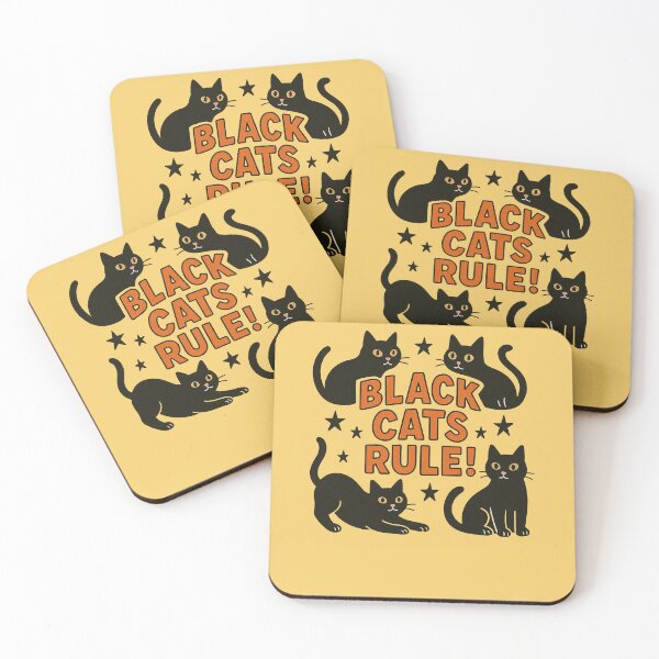 Item preview, Black Cats Rule designed and sold by FrictionMaxxing.