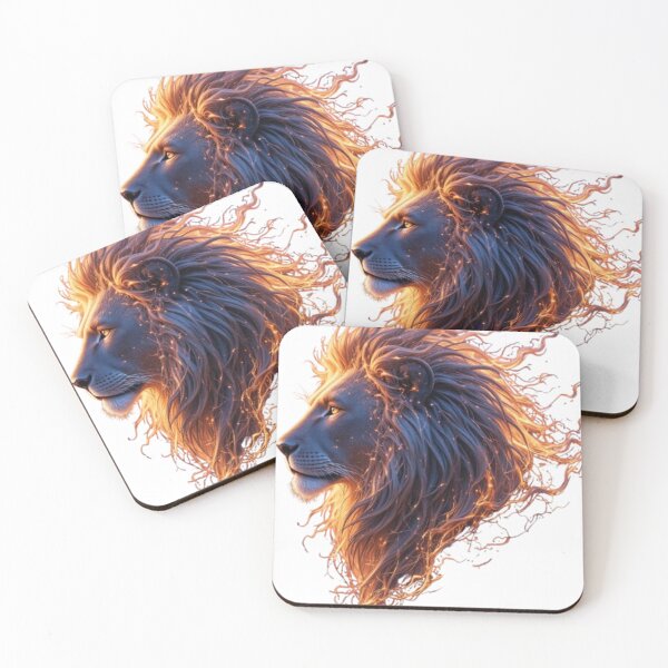 Item preview, Solar Flare Lion – Fire Mane Cosmic King Tee designed and sold by GuruArtGallery.