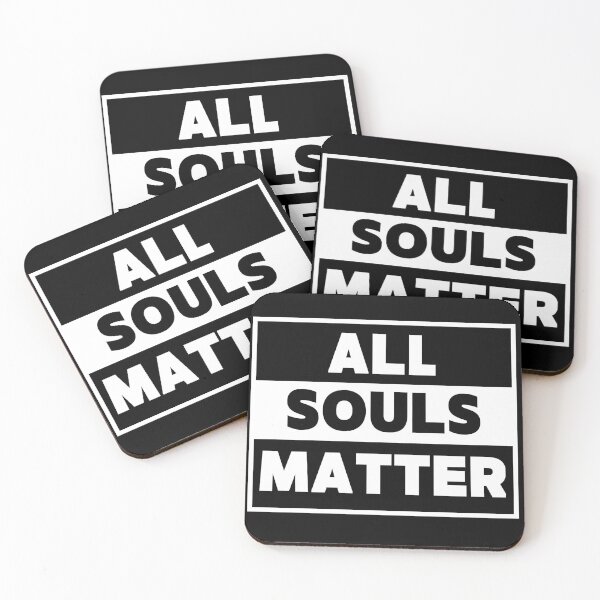 Item preview, All Souls Matter Black & White Letters Stripes designed and sold by GFamilyC.