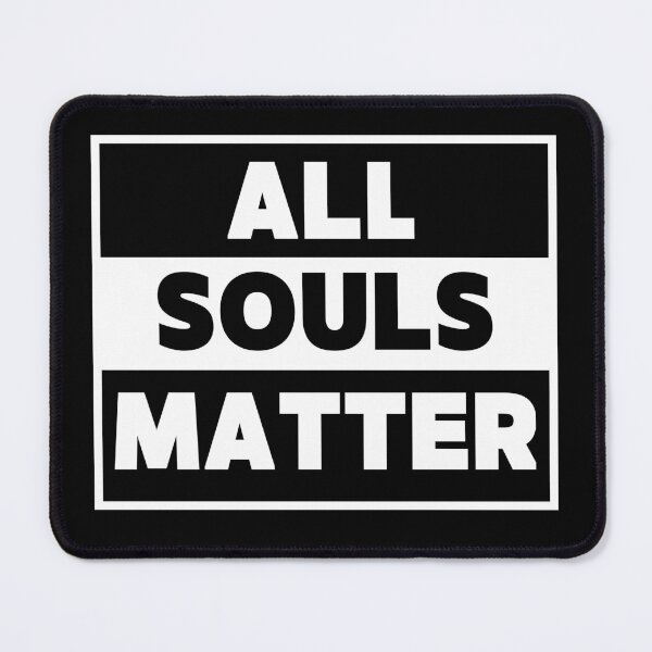 Item preview, All Souls Matter Black & White Letters Stripes designed and sold by GFamilyC.