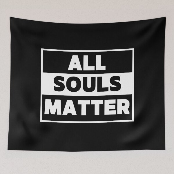 Item preview, All Souls Matter Black & White Letters Stripes designed and sold by GFamilyC.
