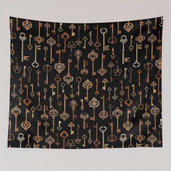 Item preview, Antique-Inspired Rustic Key Pattern | Vintage Aesthetic designed and sold by UnhingedBird.