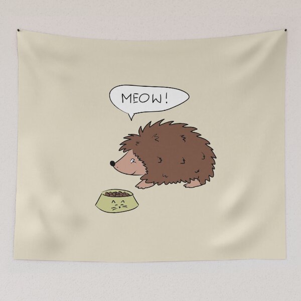 Item preview, Funny Hedgehog MEOW! designed and sold by HugSomeNettles.