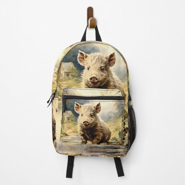 Item preview, Vintage Animal Art: Baby Boar in the Forest | Animal Art | Oil Painting | Vintage Art designed and sold by UnhingedBird.