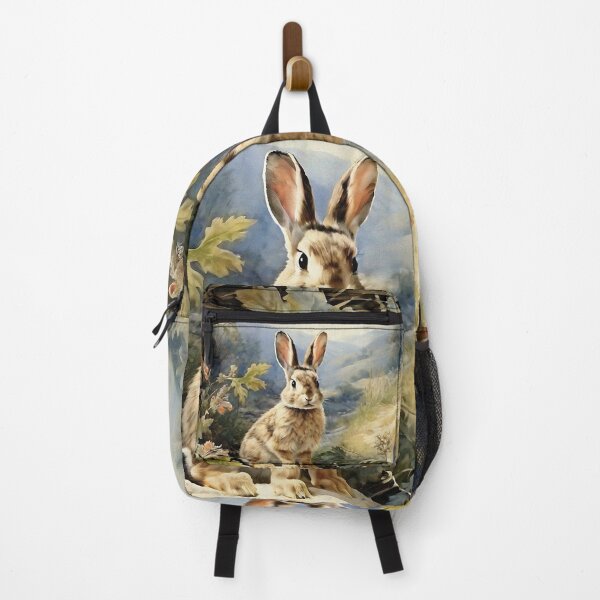 Item preview, Vintage Animal Art: Baby Hare in the Forest | Animal Art | Oil Painting | Vintage Art designed and sold by UnhingedBird.
