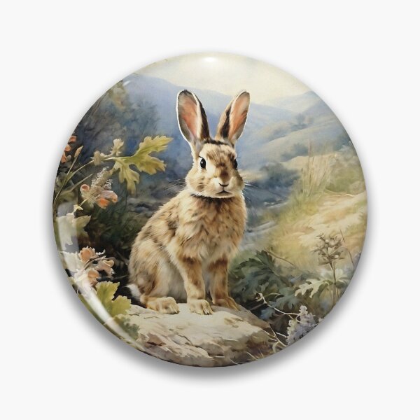 Item preview, Vintage Animal Art: Baby Hare in the Forest | Animal Art | Oil Painting | Vintage Art designed and sold by UnhingedBird.