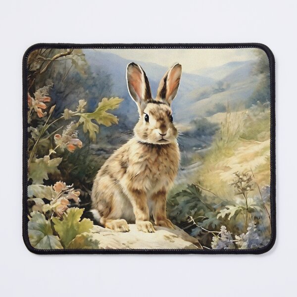 Item preview, Vintage Animal Art: Baby Hare in the Forest | Animal Art | Oil Painting | Vintage Art designed and sold by UnhingedBird.