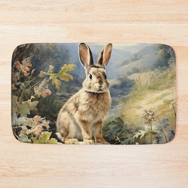 Item preview, Vintage Animal Art: Baby Hare in the Forest | Animal Art | Oil Painting | Vintage Art designed and sold by UnhingedBird.