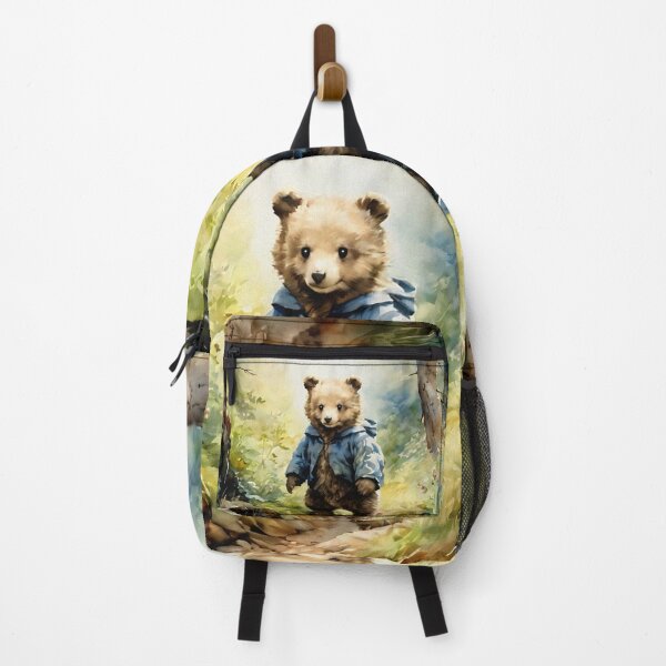 Item preview, Vintage Animal Art: Baby Bear in the Forest | Animal Art | Oil Painting | Vintage Art designed and sold by UnhingedBird.