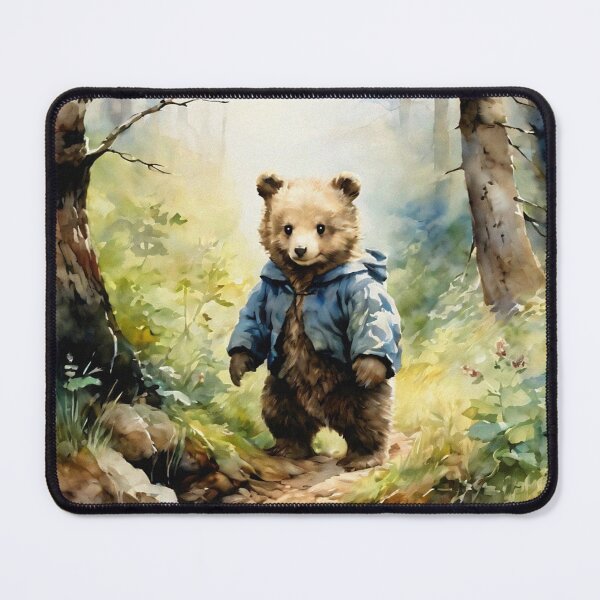Item preview, Vintage Animal Art: Baby Bear in the Forest | Animal Art | Oil Painting | Vintage Art designed and sold by UnhingedBird.