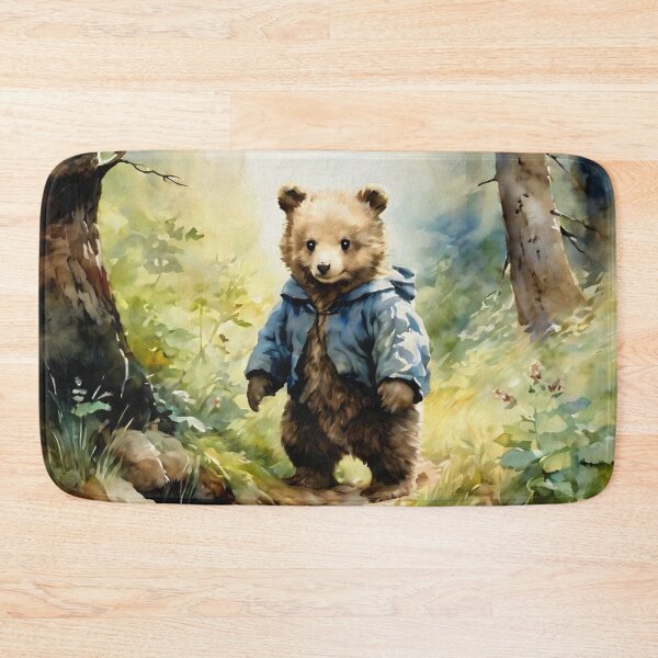 Item preview, Vintage Animal Art: Baby Bear in the Forest | Animal Art | Oil Painting | Vintage Art designed and sold by UnhingedBird.