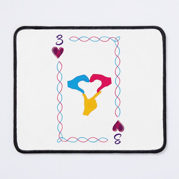 Item preview, 3 of Hearts, polyamory flag colors designed and sold by EBParsley.