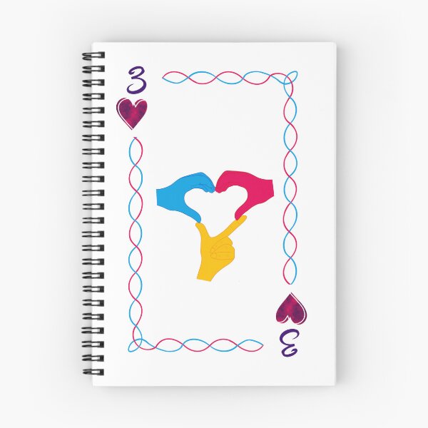 Item preview, 3 of Hearts, polyamory flag colors designed and sold by EBParsley.