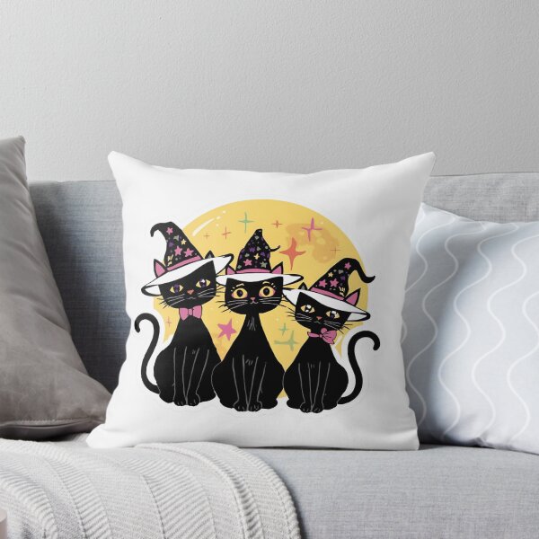 Item preview, Witch Cat Sticker – Cute Black Cats in Witch Hats Under Full Moon | Kawaii Halloween Sticker for Laptops, Water Bottles & Journals | Spooky Cute Design designed and sold by SassyArtist9006.