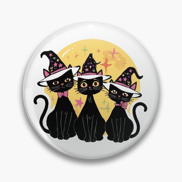 Item preview, Witch Cat Sticker – Cute Black Cats in Witch Hats Under Full Moon | Kawaii Halloween Sticker for Laptops, Water Bottles & Journals | Spooky Cute Design designed and sold by SassyArtist9006.