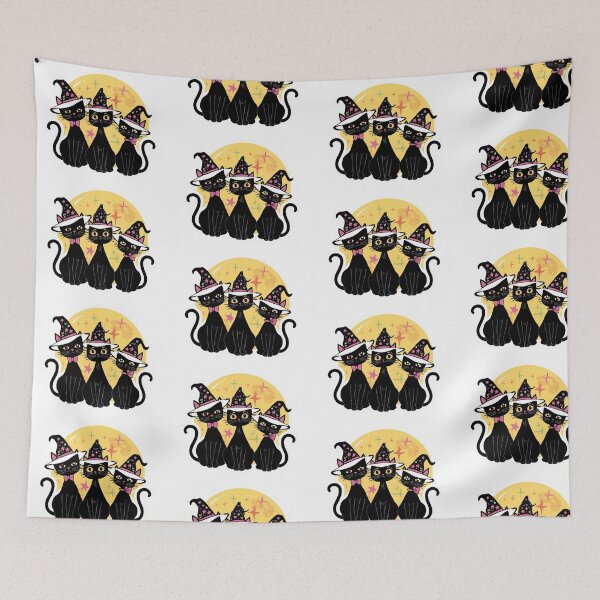 Item preview, Witch Cat Sticker – Cute Black Cats in Witch Hats Under Full Moon | Kawaii Halloween Sticker for Laptops, Water Bottles & Journals | Spooky Cute Design designed and sold by SassyArtist9006.
