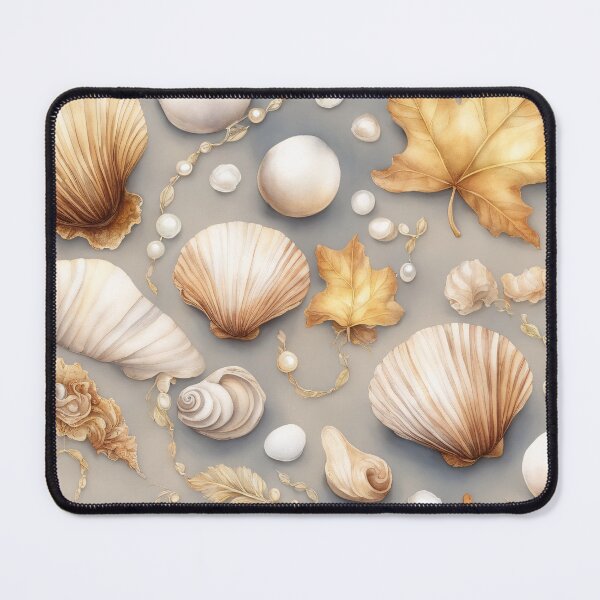 Item preview, Seashells and Leaves on Beach designed and sold by CalmnessbyChoice.