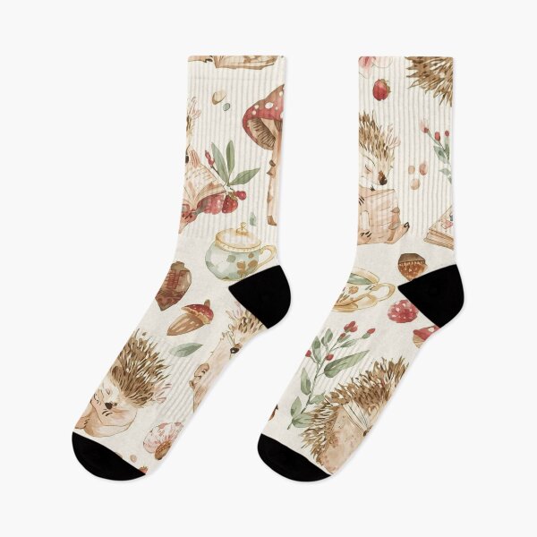 Item preview, Cozy Hedgehogs – Whimsical Cottagecore Pattern designed and sold by Deezyned.