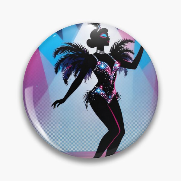 Item preview, Glamorous Showgirl Silhouette – Neon Lights & Stage Art | Cabaret Performer Aesthetic designed and sold by zevorgue.