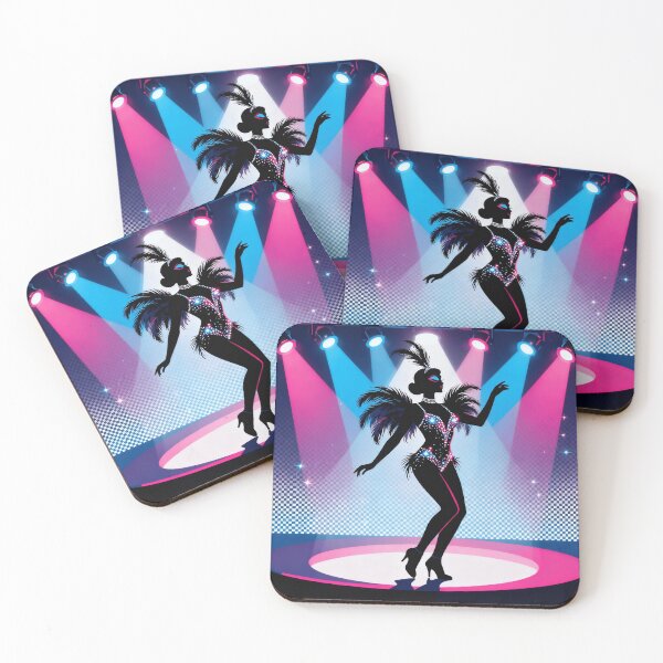 Item preview, Glamorous Showgirl Silhouette – Neon Lights & Stage Art | Cabaret Performer Aesthetic designed and sold by zevorgue.