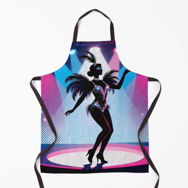 Item preview, Glamorous Showgirl Silhouette – Neon Lights & Stage Art | Cabaret Performer Aesthetic designed and sold by zevorgue.