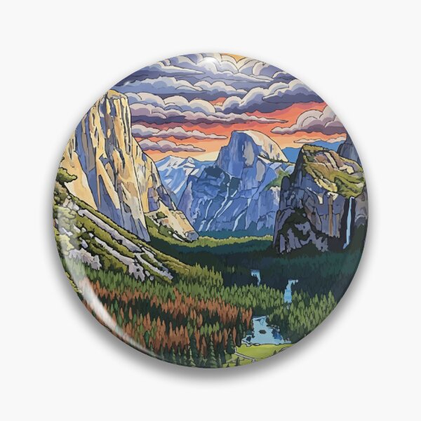 Item preview, Panorama of Yosemite Valley Before a Storm designed and sold by VectorThread.