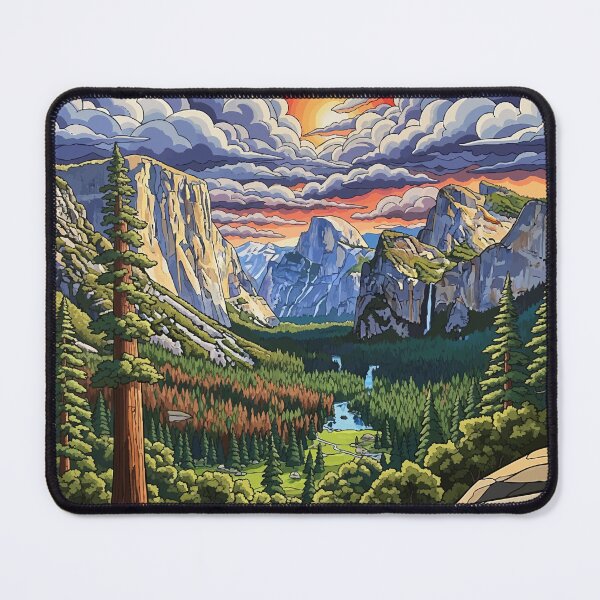 Item preview, Panorama of Yosemite Valley Before a Storm designed and sold by VectorThread.