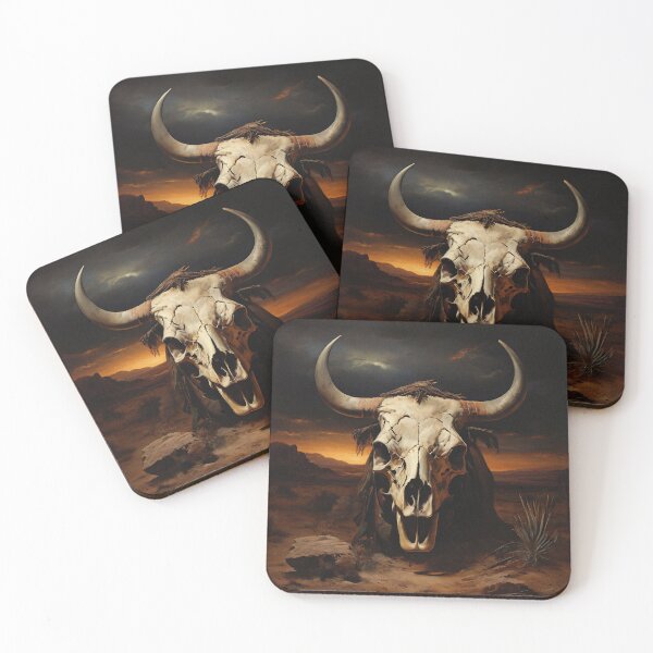 Item preview, Wild West Bovine Skull | Vintage Aesthetic designed and sold by UnhingedBird.